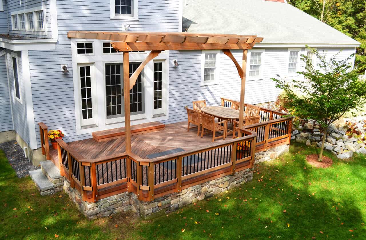 Patterned Flooring on Cumaru Custom Deck Archadeck